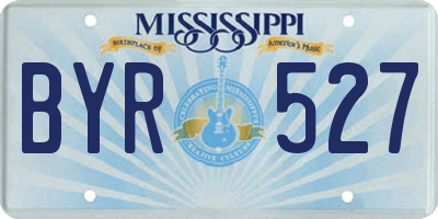 MS license plate BYR527