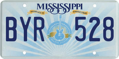 MS license plate BYR528