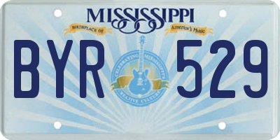 MS license plate BYR529