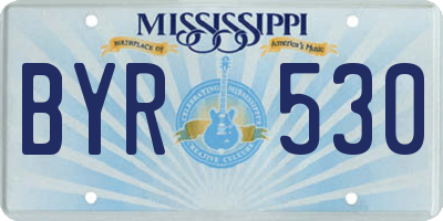 MS license plate BYR530