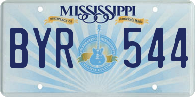 MS license plate BYR544