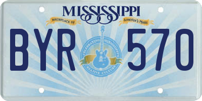 MS license plate BYR570