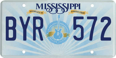 MS license plate BYR572