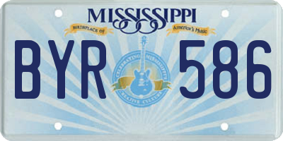 MS license plate BYR586
