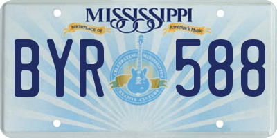 MS license plate BYR588