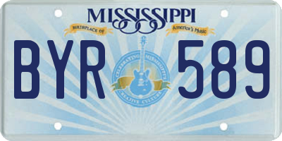 MS license plate BYR589