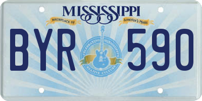 MS license plate BYR590