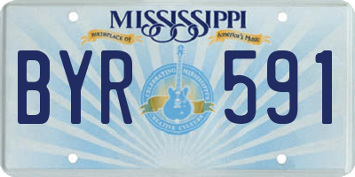 MS license plate BYR591