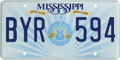 MS license plate BYR594