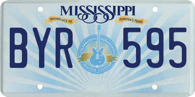 MS license plate BYR595