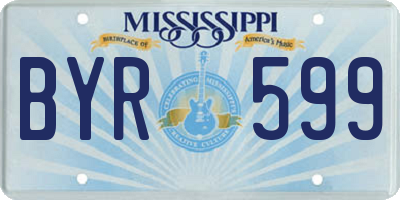 MS license plate BYR599