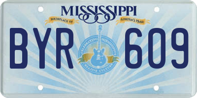 MS license plate BYR609