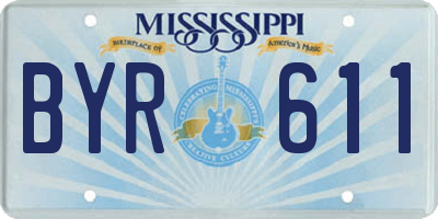 MS license plate BYR611
