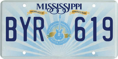 MS license plate BYR619