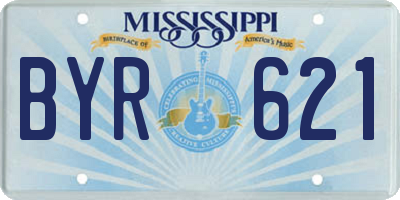 MS license plate BYR621
