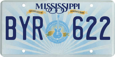 MS license plate BYR622