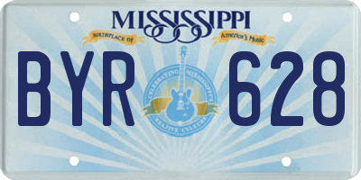MS license plate BYR628