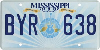 MS license plate BYR638