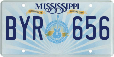 MS license plate BYR656
