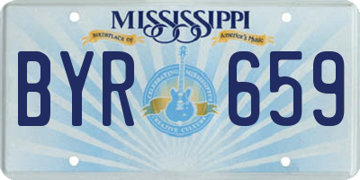 MS license plate BYR659
