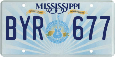 MS license plate BYR677