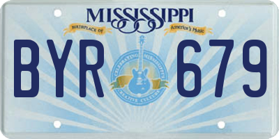 MS license plate BYR679