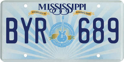 MS license plate BYR689