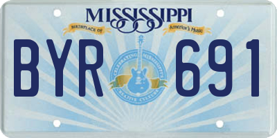 MS license plate BYR691