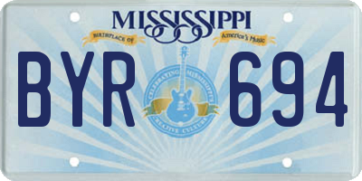 MS license plate BYR694