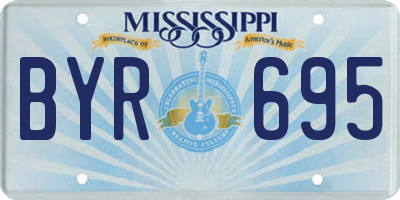 MS license plate BYR695