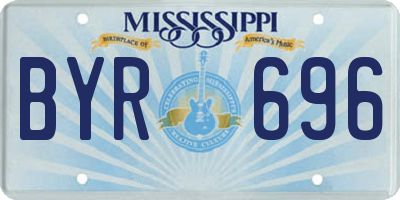 MS license plate BYR696