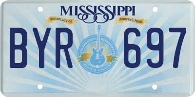 MS license plate BYR697