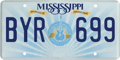 MS license plate BYR699