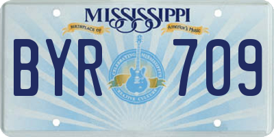 MS license plate BYR709