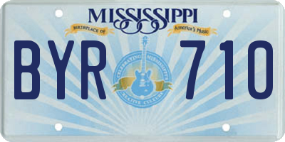 MS license plate BYR710