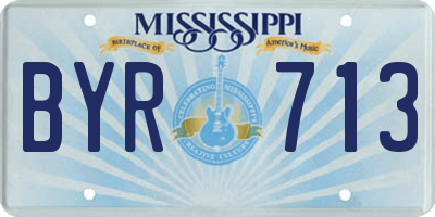 MS license plate BYR713