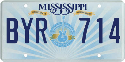 MS license plate BYR714