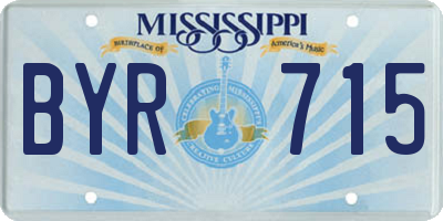 MS license plate BYR715
