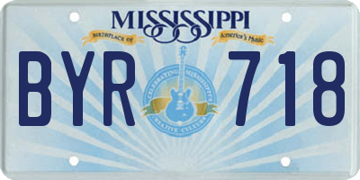 MS license plate BYR718
