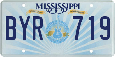 MS license plate BYR719