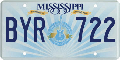 MS license plate BYR722