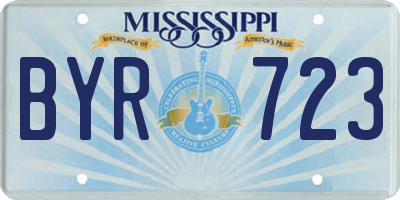 MS license plate BYR723