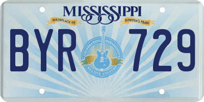 MS license plate BYR729