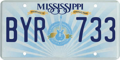 MS license plate BYR733