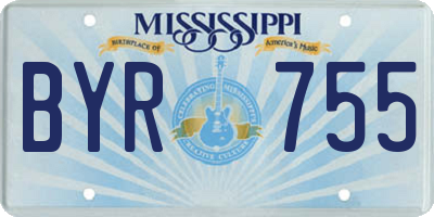 MS license plate BYR755