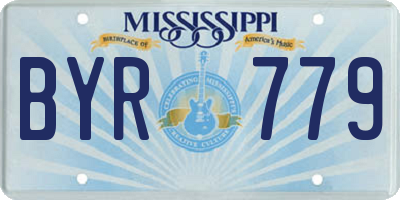 MS license plate BYR779