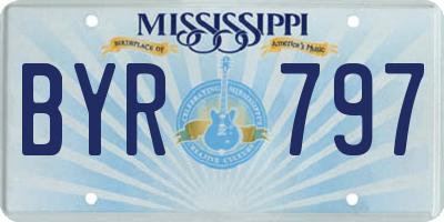 MS license plate BYR797