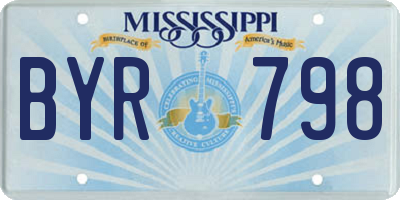 MS license plate BYR798