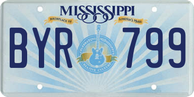 MS license plate BYR799