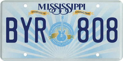 MS license plate BYR808